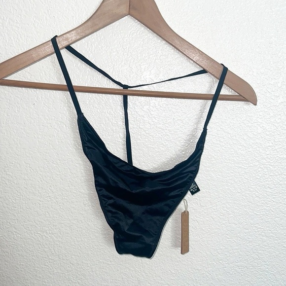 Skims Black Silky T-Back New Plus Women’s Thong - Picture 1 of 8